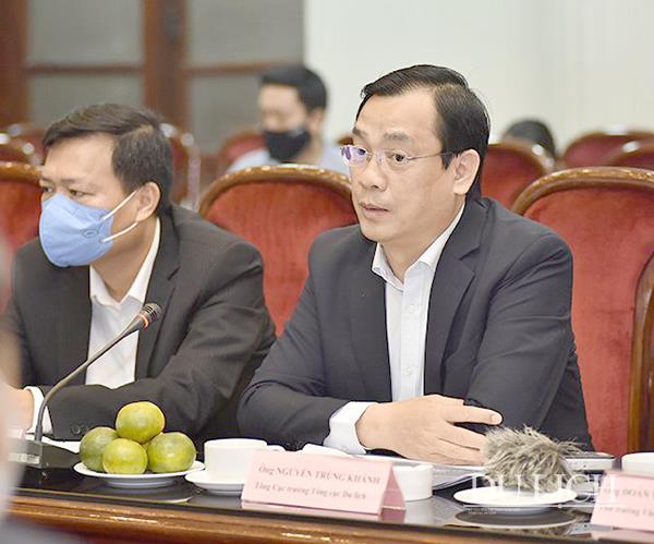 Tổng cục trưởng Tổng cục Du lịch Nguyễn Trùng Khánh phát biểu tại buổi tọa đàm